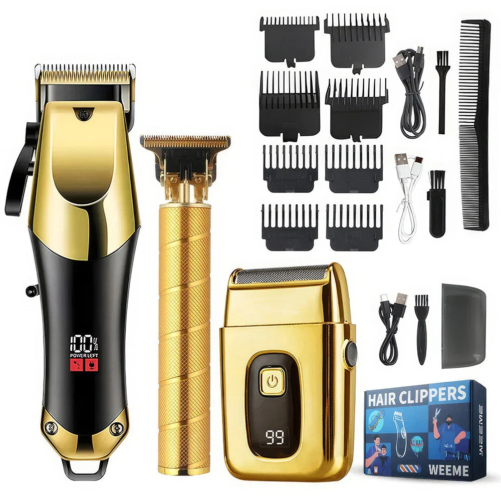 Cordless Hair Clipper Beard Trimmer Grooming Kit for Men