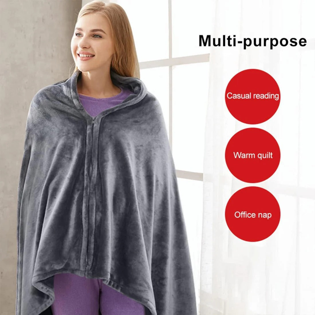 Heated Shawl Blanket Electric Wrap Portable
