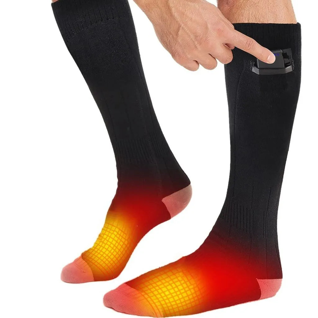 Heated Socks Unisex 2 Pairs Electric Foot Warmers