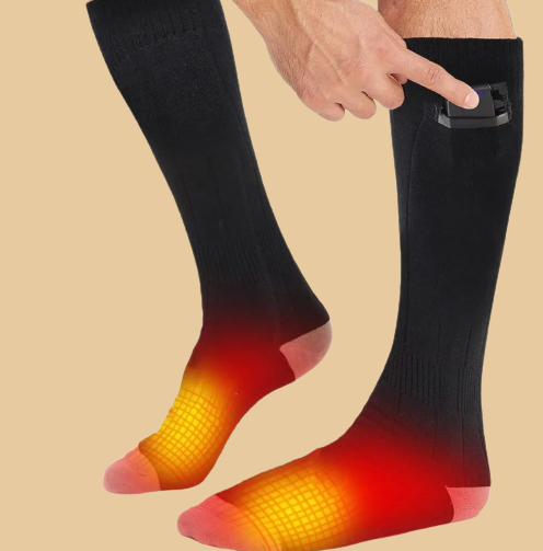 Heated Socks Unisex 2 Pairs Electric Foot Warmers