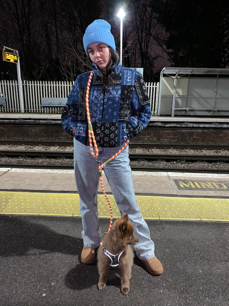 Hands-Free Dog Leash Adjustable Belt Attachment