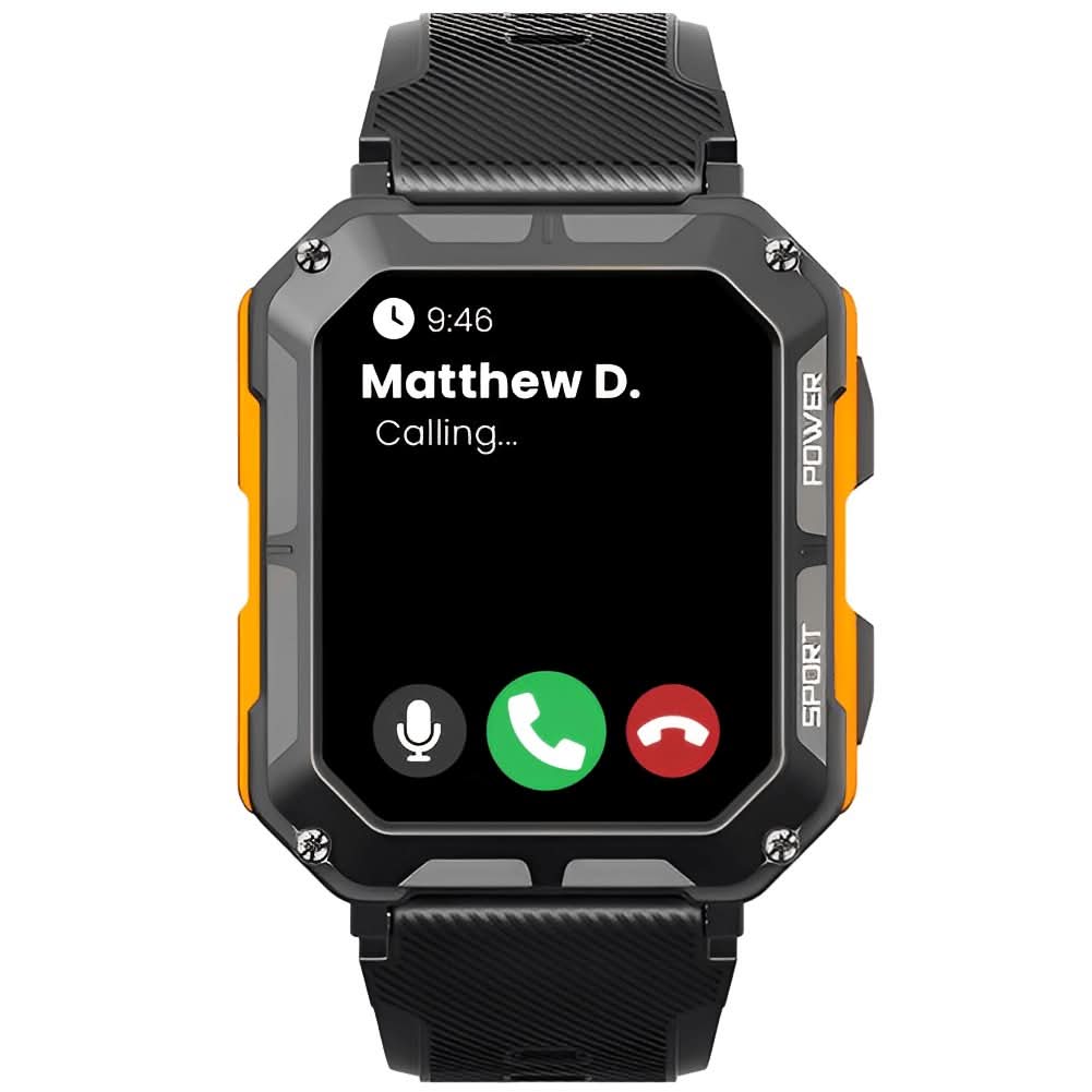 Circular Waterproof Smartwatch Fitness Tracker Indestructible