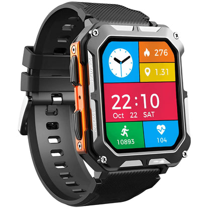 Circular Waterproof Smartwatch Fitness Tracker Indestructible