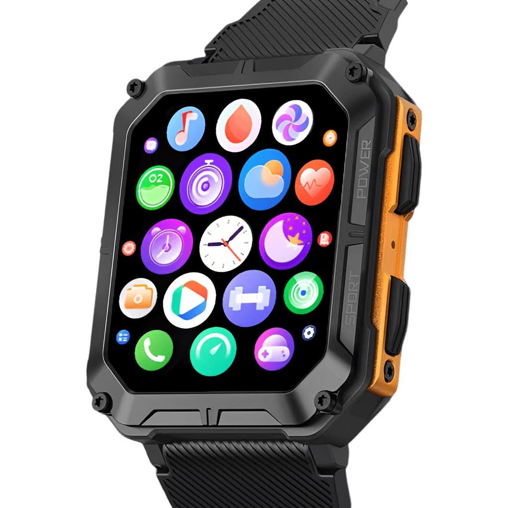Circular Waterproof Smartwatch Fitness Tracker Indestructible