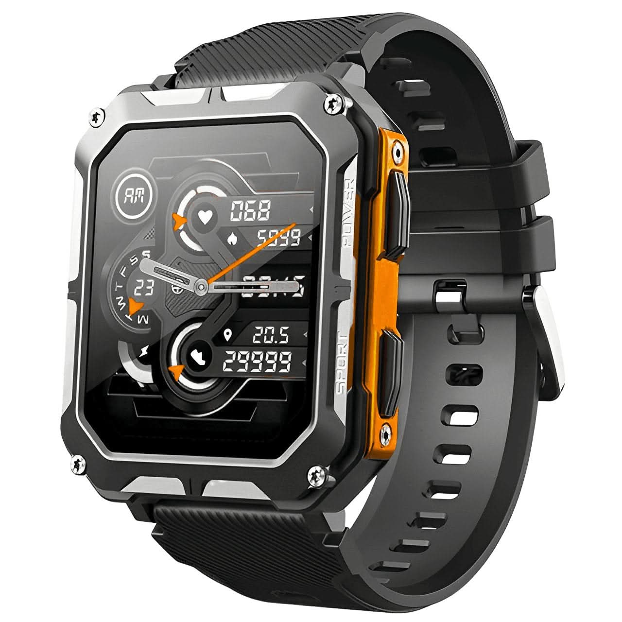 Circular Waterproof Smartwatch Fitness Tracker Indestructible