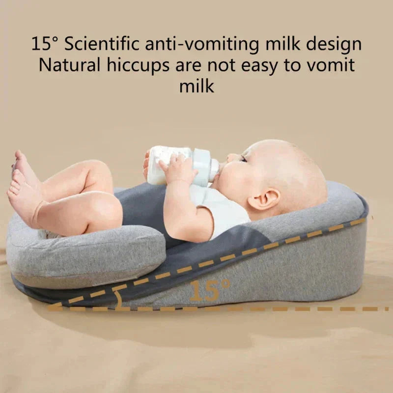 Infant Pillow Anti-Spit Up Baby Nest Bed Head Cushion