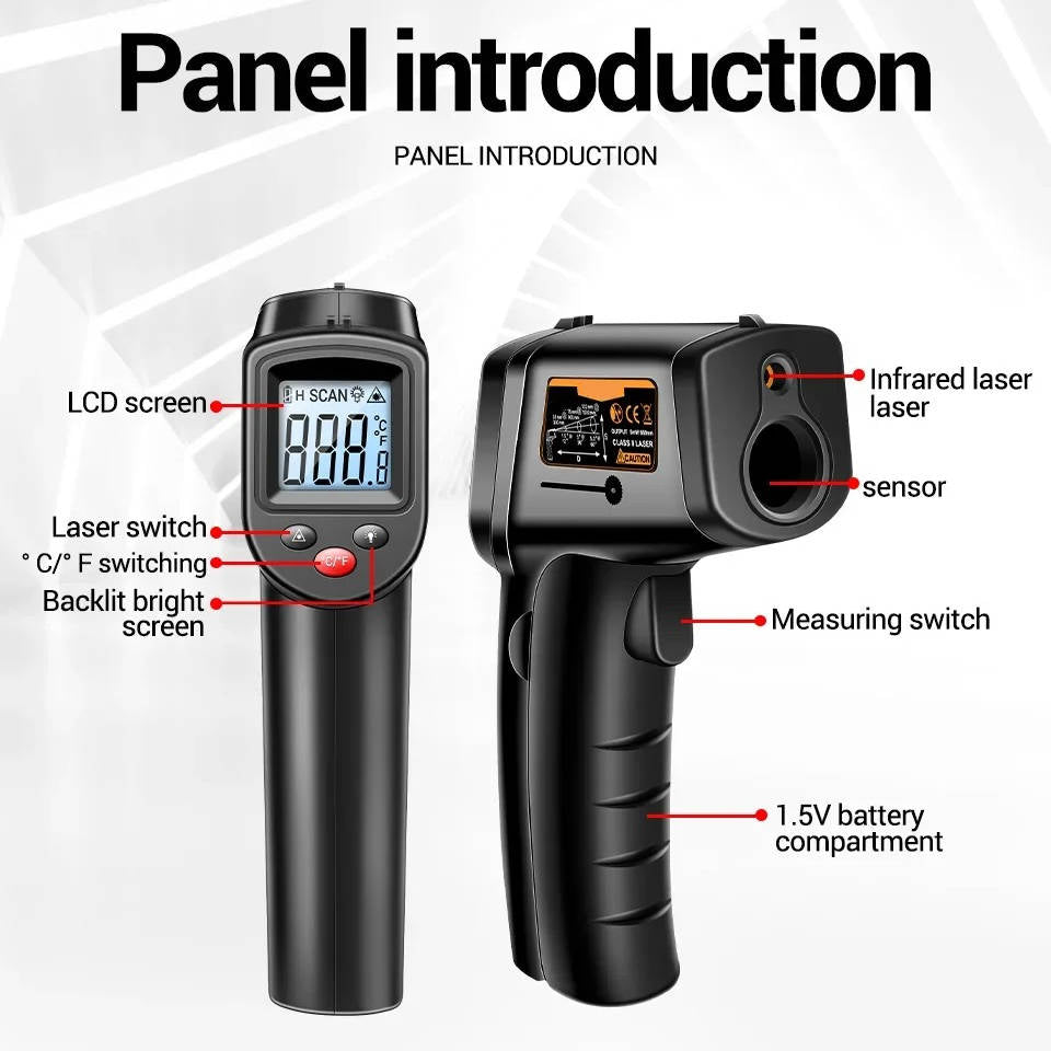 Infrared Laser Thermometer Digital Non-Contact Temperature Gun
