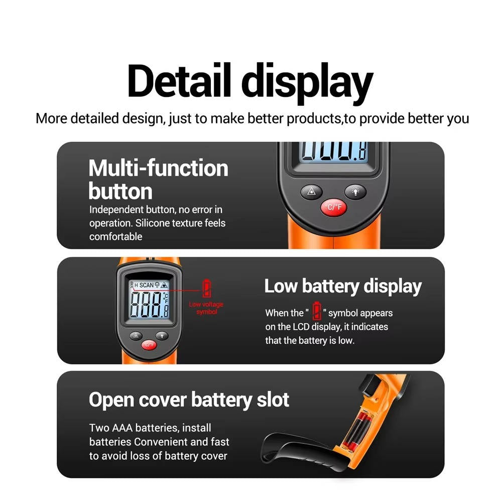 Infrared Laser Thermometer Digital Non-Contact Temperature Gun