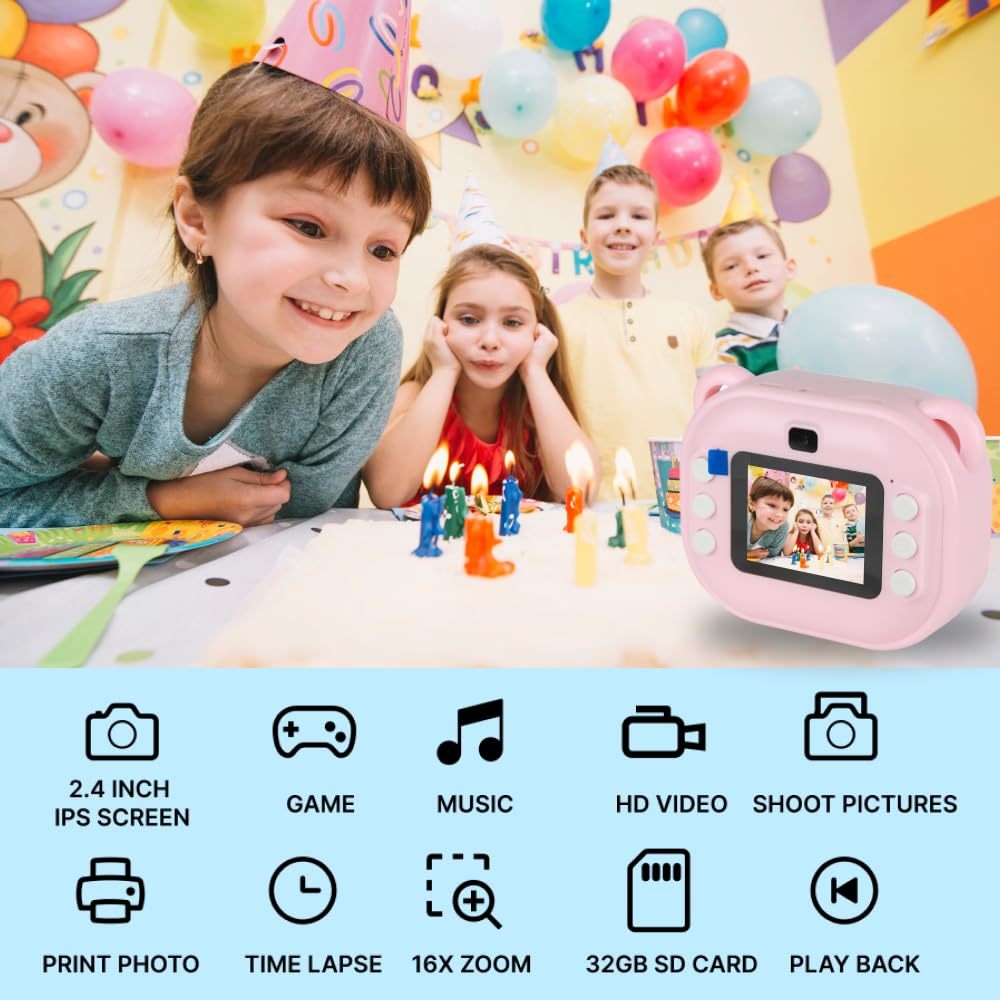 Instant Camera Printer Portable Inkless Thermal Photo Printer