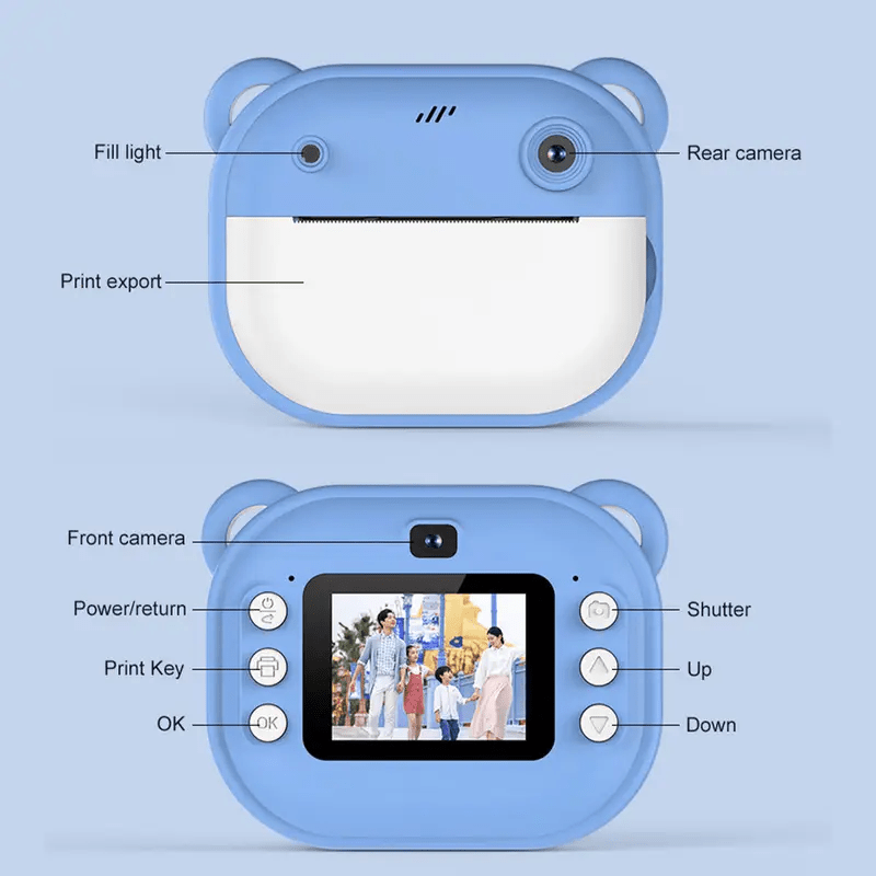 Instant Camera Printer Portable Inkless Thermal Photo Printer