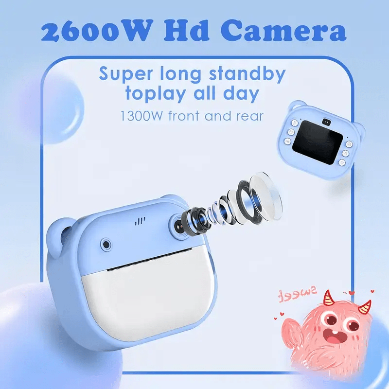 Instant Camera Printer Portable Inkless Thermal Photo Printer