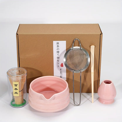Japanese Tea Ceremony Set Ceramic Bowl Bamboo Whisk