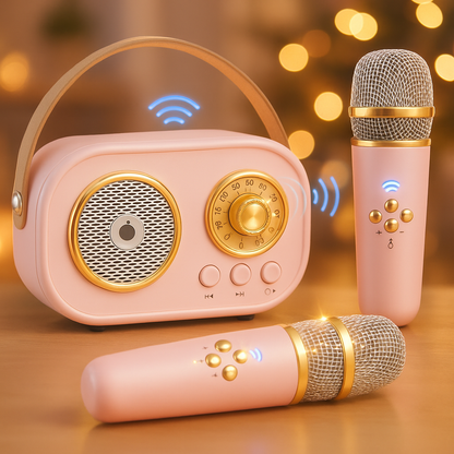 Karaoke Machine Bluetooth Speaker Set Portable Audio System