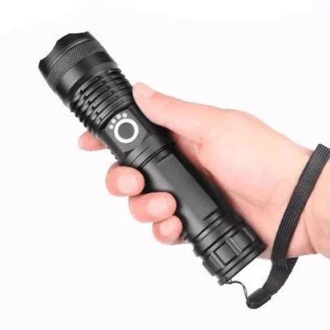 LED Rechargeable Flashlight Zoom Torch Aluminium Body