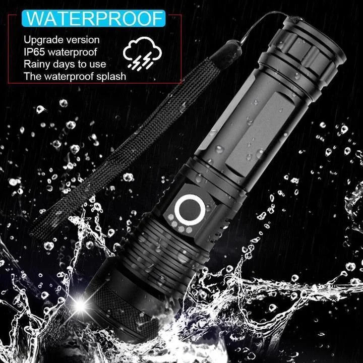 LED Rechargeable Flashlight Zoom Torch Aluminium Body