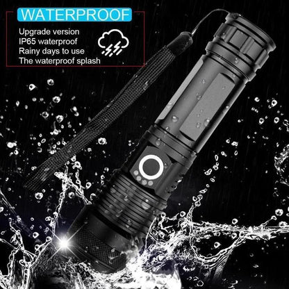 LED Rechargeable Flashlight Zoom Torch Aluminium Body
