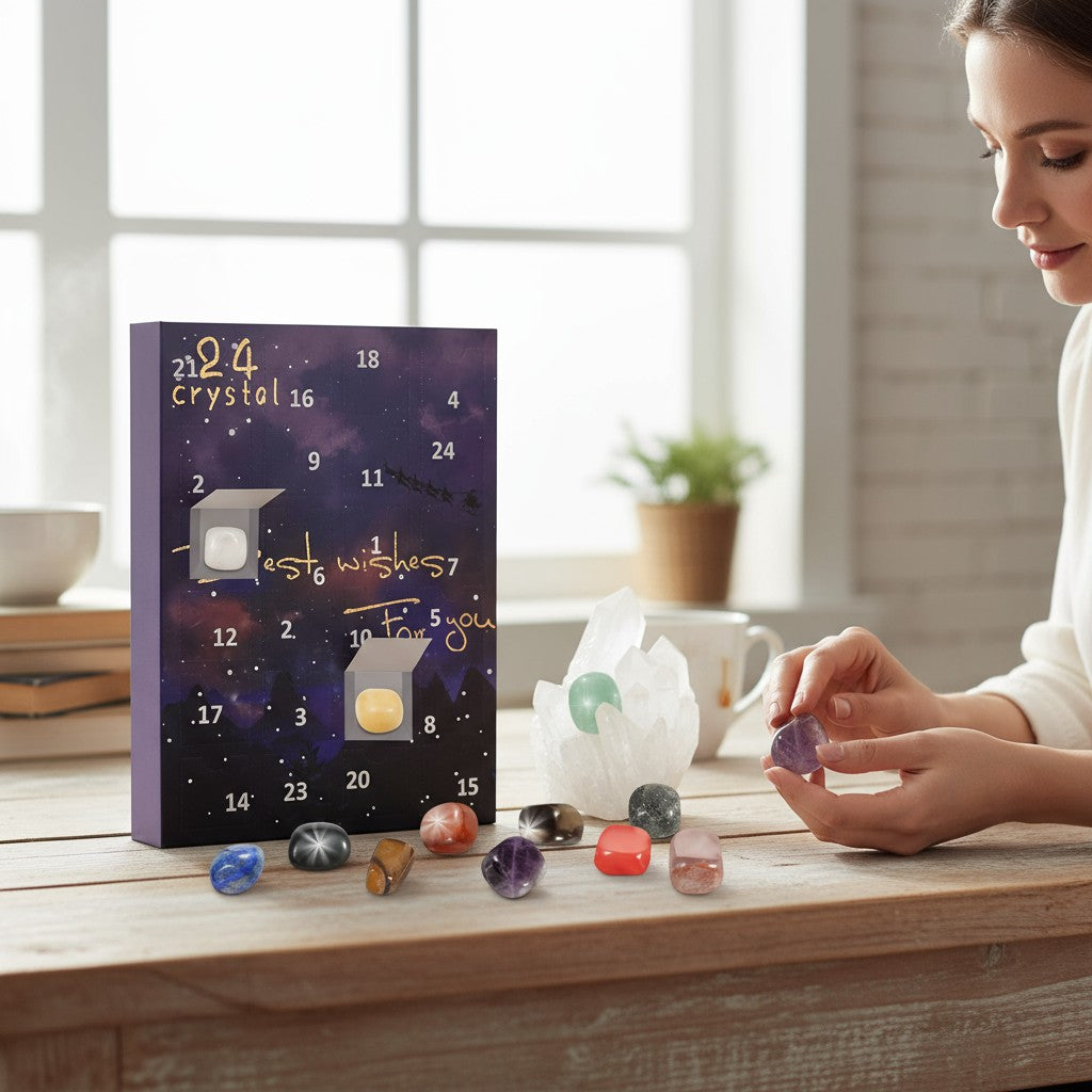 Stones Crystals Advent Calendar 2025 Christmas Gift 24 Days