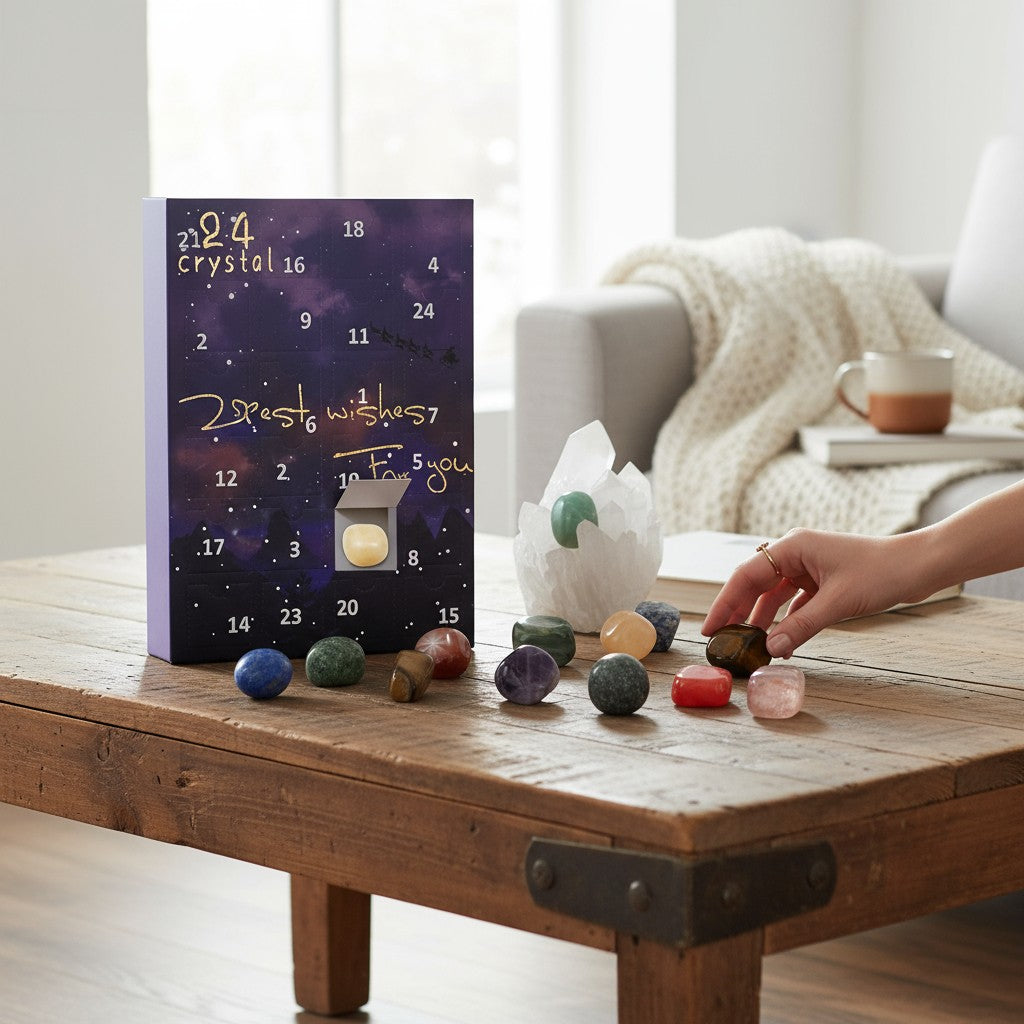 Stones Crystals Advent Calendar 2025 Christmas Gift 24 Days