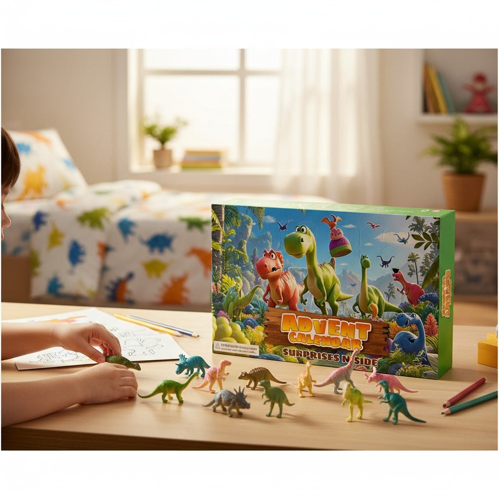 Dinosaur Advent Calendar Christmas Countdown 24 Pieces Set