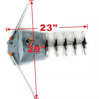 Motorized 360 Degree Long Range HD TV Antenna with Mounting Pole