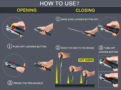 Self-Defense Hiking Stick Adjustable