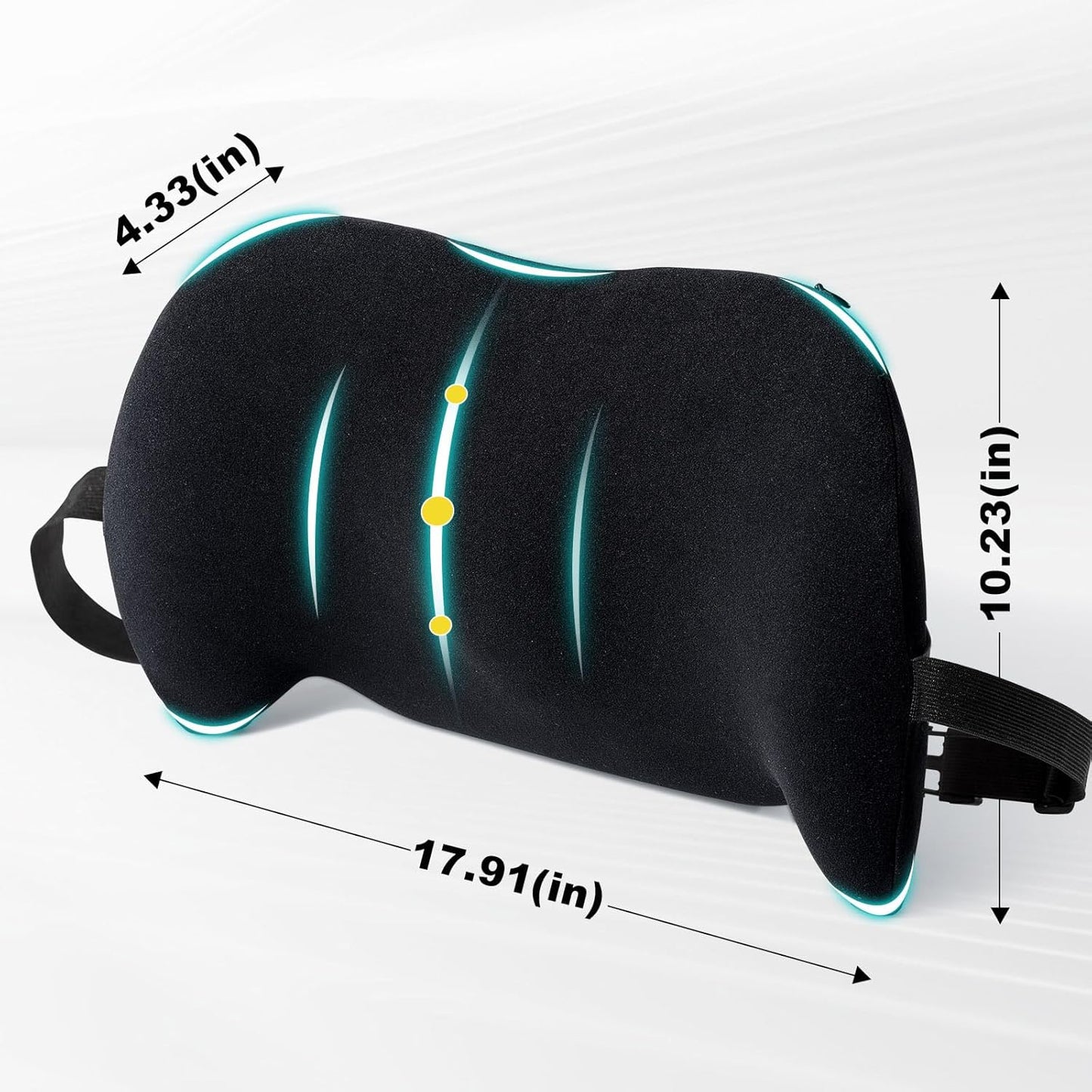 Lumbar Support Pillow Memory Foam Back Cushion