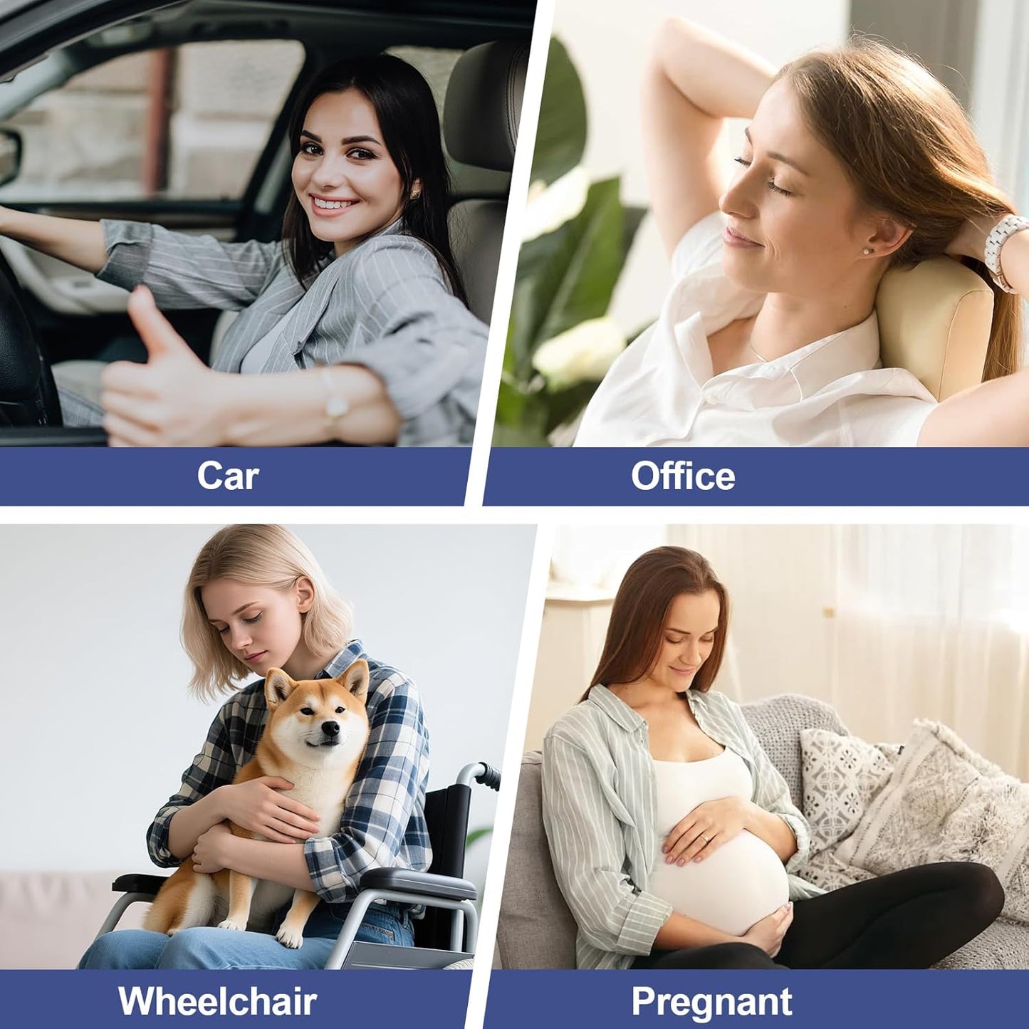 Lumbar Support Pillow Memory Foam Back Cushion