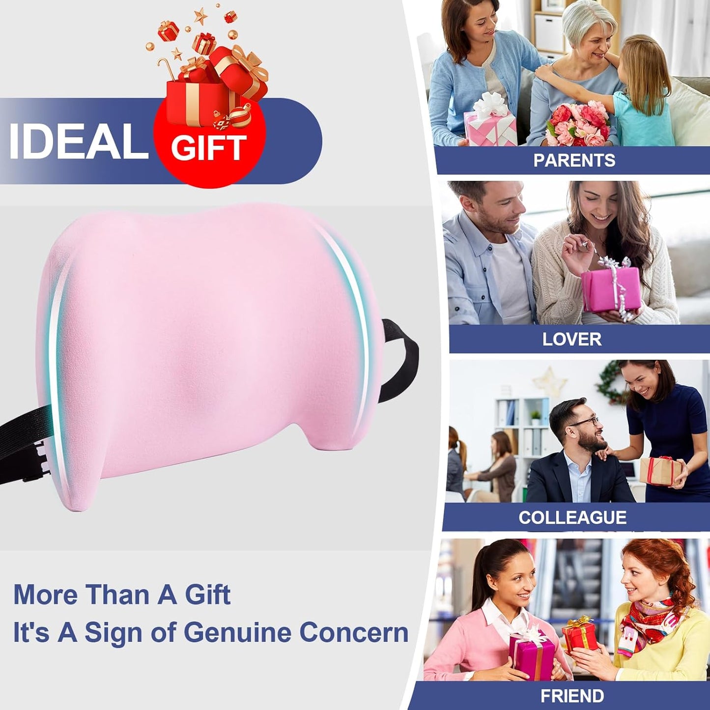 Lumbar Support Pillow Memory Foam Back Cushion