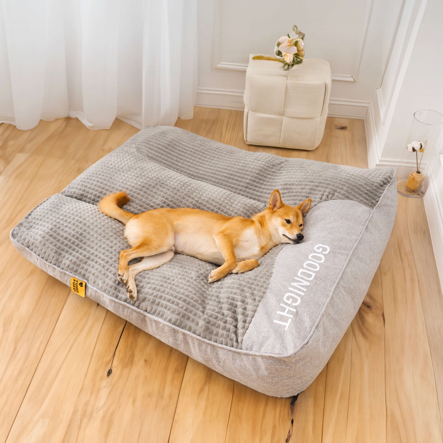 Orthopaedic Dog Bed with Headrest Support