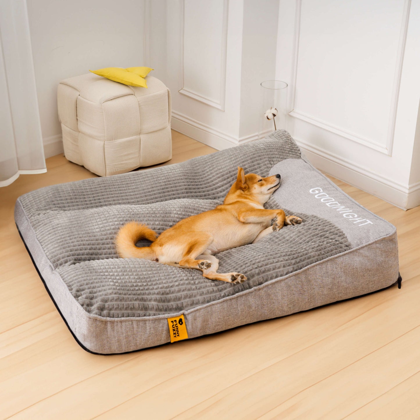 Orthopaedic Dog Bed with Headrest Support