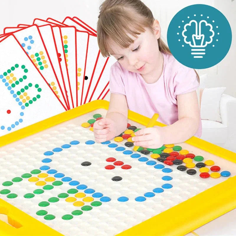 Magnetic Drawing Pad Montessori Dots Board for Kids