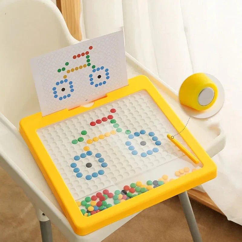 Magnetic Drawing Pad Montessori Dots Board for Kids