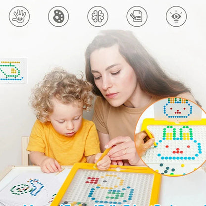Magnetic Drawing Pad Montessori Dots Board for Kids