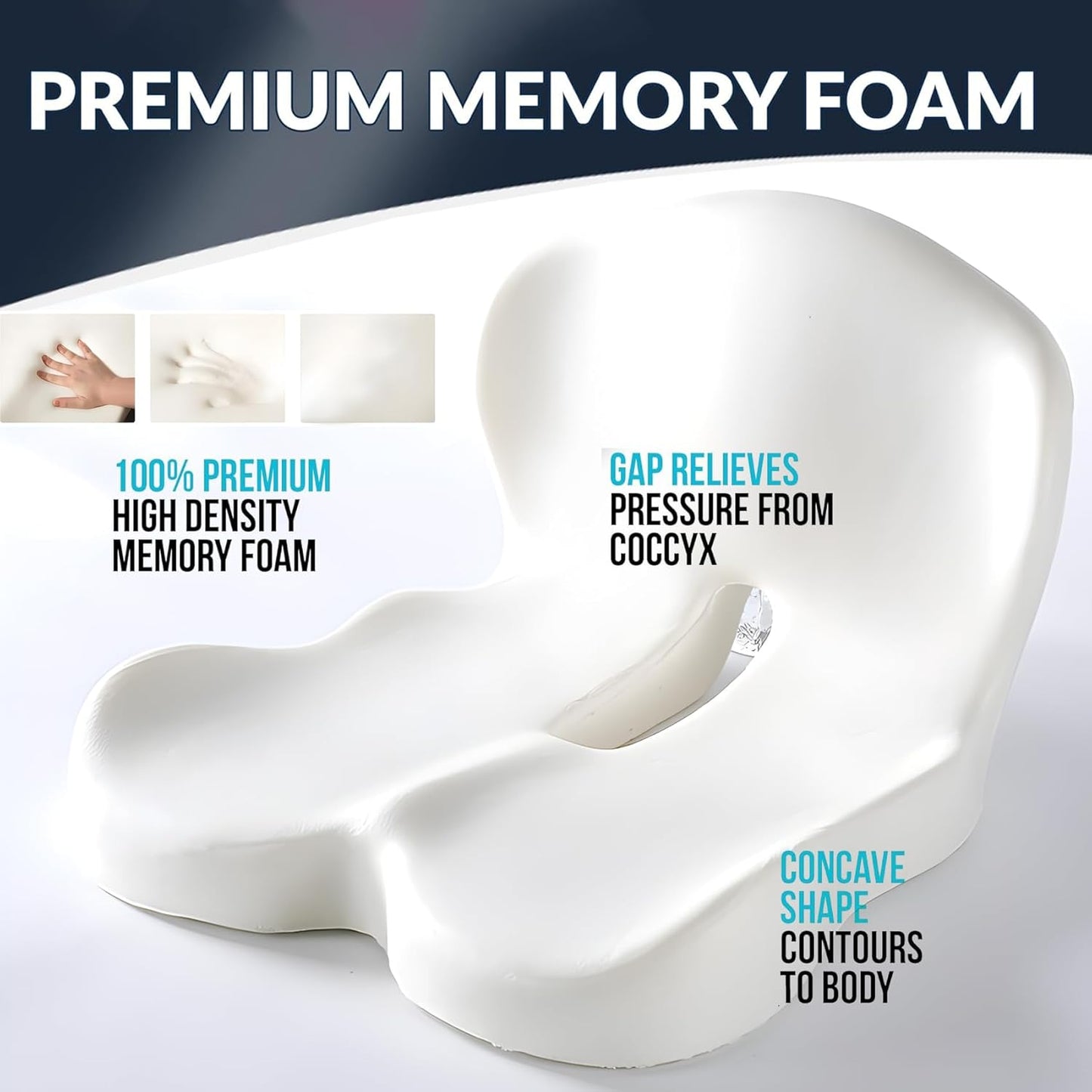 Memory Foam Seat Cushion for Office and Home Chairs