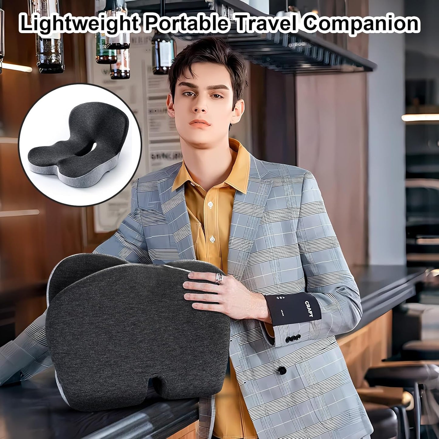 Memory Foam Seat Cushion for Car Truck Driver