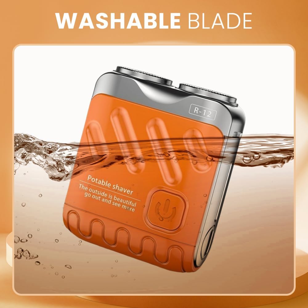 Mini Electric Shaver Double Head Rotary Razor Rechargeable