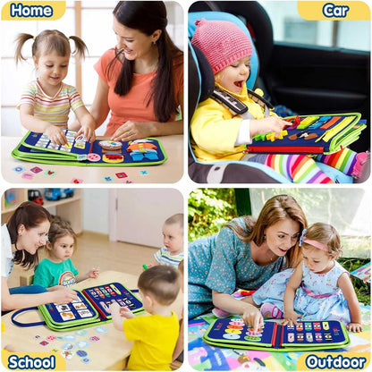 Montessori Toddler Activity Board Sensory Book 2-4 Years