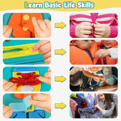 Montessori Toddler Activity Board Sensory Book 2-4 Years