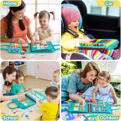 Montessori Toddler Activity Board Sensory Book 2-4 Years