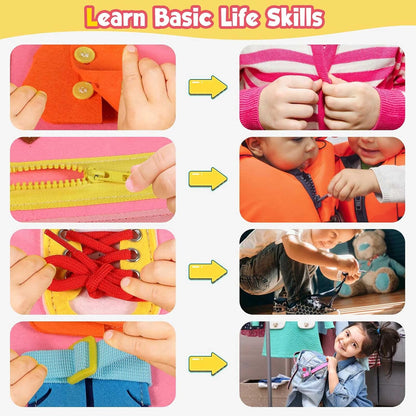 Montessori Toddler Activity Board Sensory Book 2-4 Years