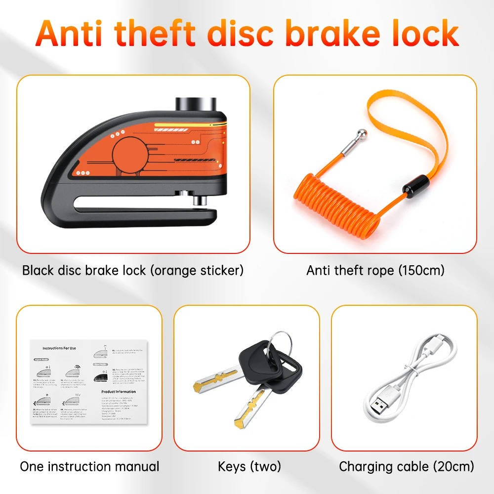 Motorcycle Disc Lock Alarm System