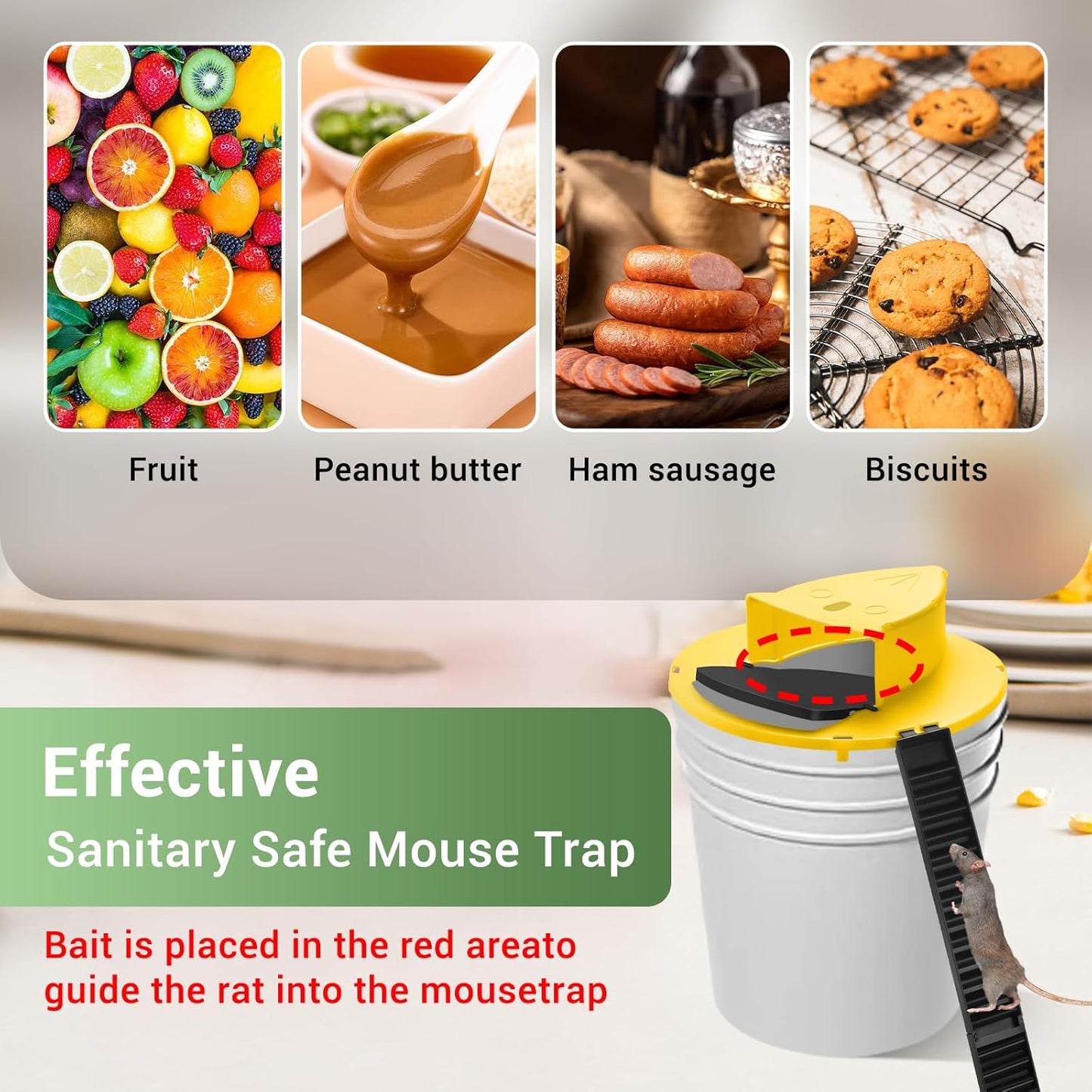 Mouse Rat Trap Bucket Auto Reset Multi Catch 3 Pack