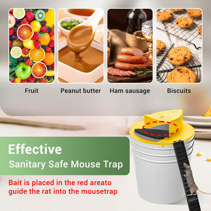 Mouse Rat Trap Bucket Auto Reset Multi Catch 3 Pack