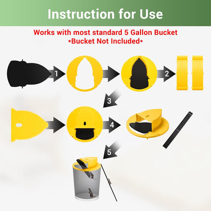 Mouse Rat Trap Bucket Auto Reset Multi Catch 3 Pack