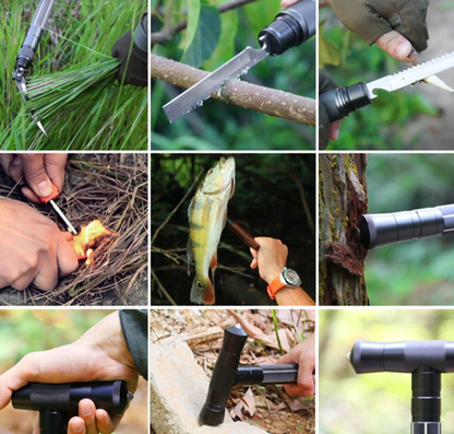 Survival Hiking Pole Multifunctional Adjustable Trekking Stick