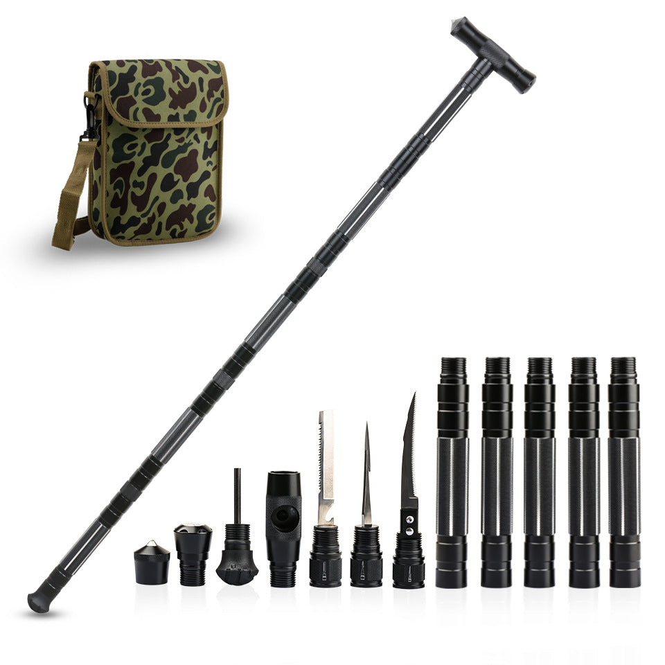 Survival Hiking Pole Multifunctional Adjustable Trekking Stick