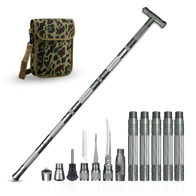 Survival Hiking Pole Multifunctional Adjustable Trekking Stick