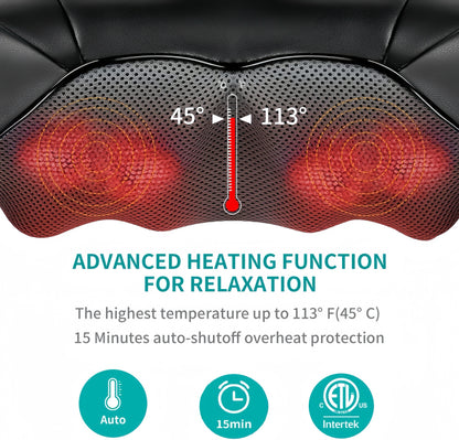 Neck Shoulder Back Massager Heated Pain Relief Device