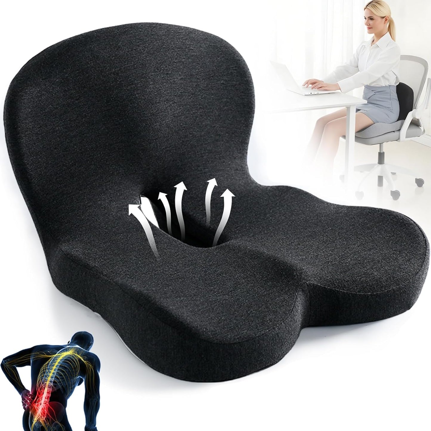 Orthopedic Lumbar Support Seat Cushion