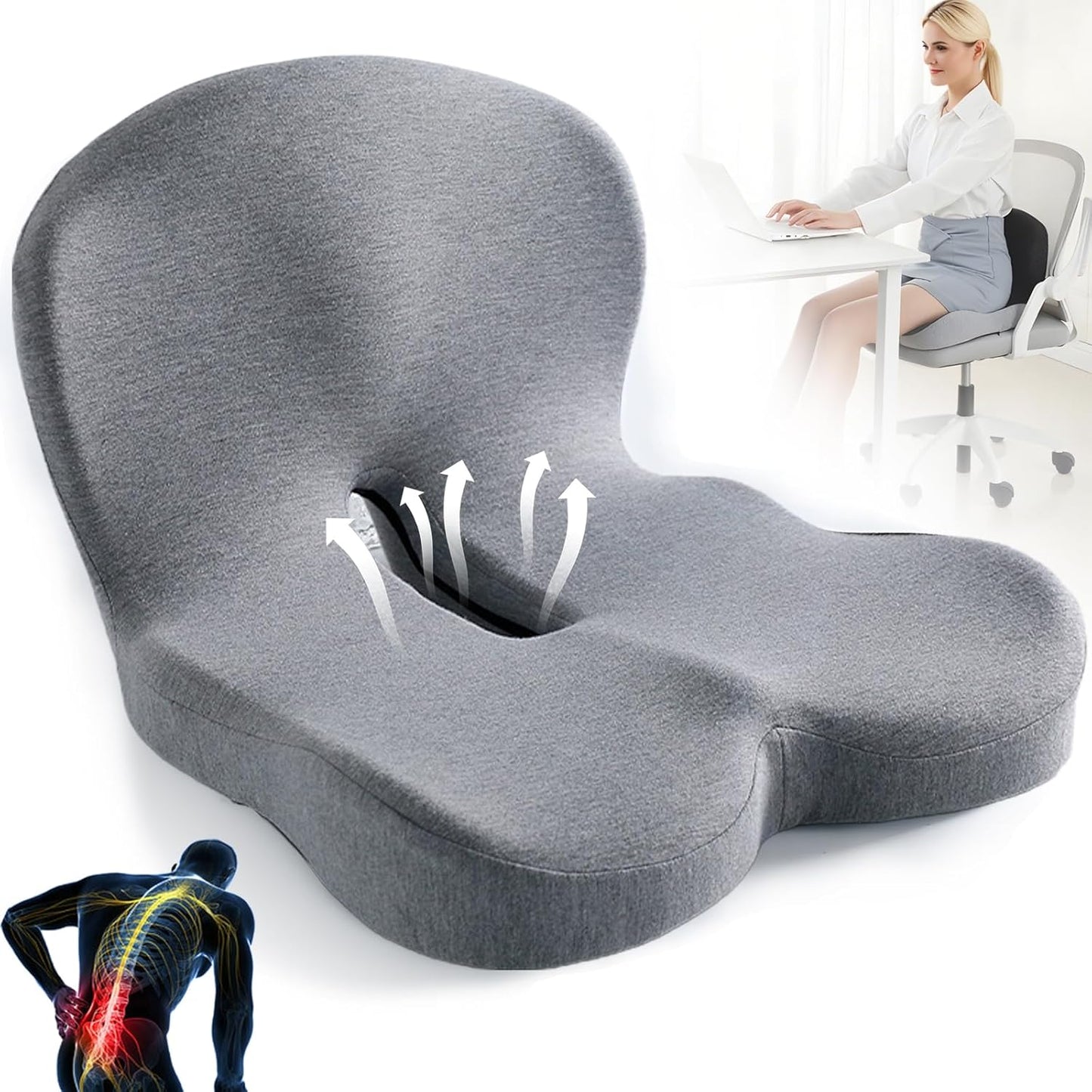 Orthopedic Lumbar Support Seat Cushion